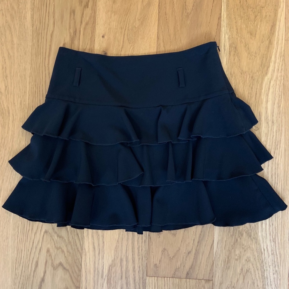 Express Black Tiered Skirt